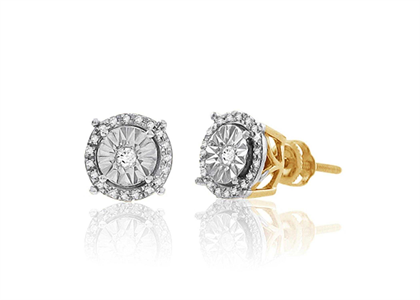 Gold Plated | Cubic Zirconia Set Stud Earrings